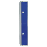 Elite Double Door Camlock Locker Blue